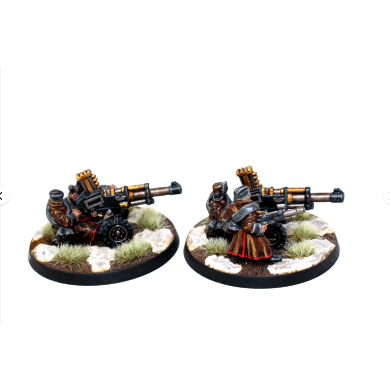 Warhammer Imperial Guard Autocannon Team Metal Well Painted A37
