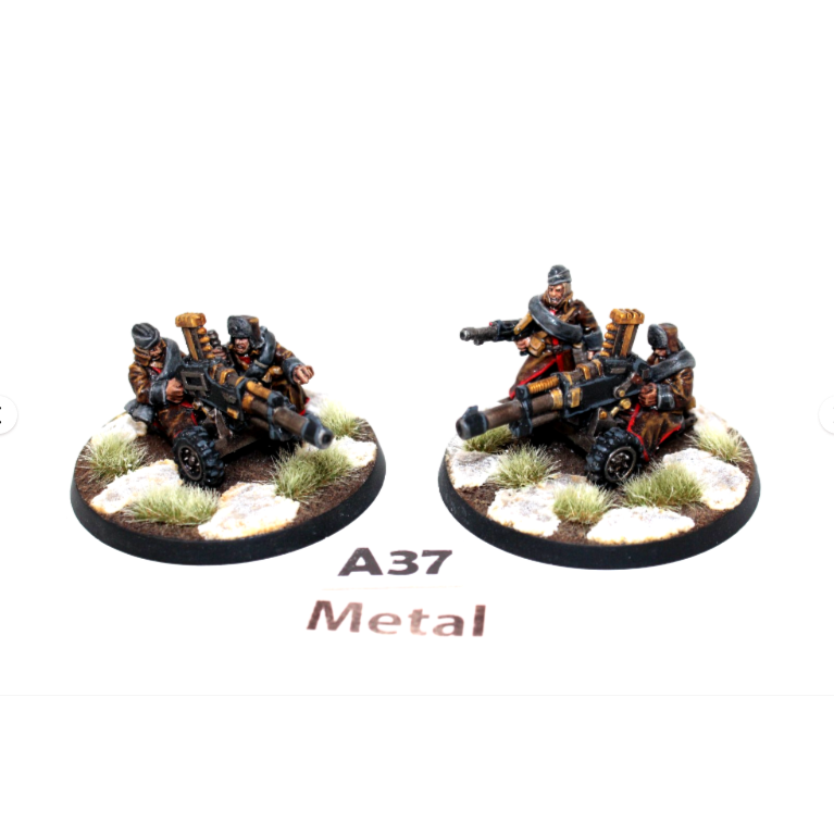 Warhammer Imperial Guard Autocannon Team Metal Well Painted A37