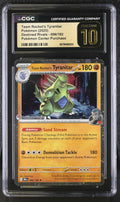 2025 Pokemon Center #096/182 Team Rocket's Tyranitar Destined Rivals CGC 10