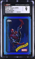 2025 Topps Chrome #101 Spider-Man /299 CGC 9