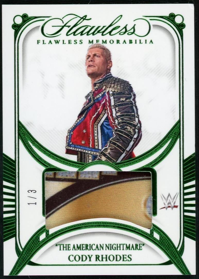 2024 Panini Flawless WWE "the American Nightmare" Cody Rhodes Emerald /3