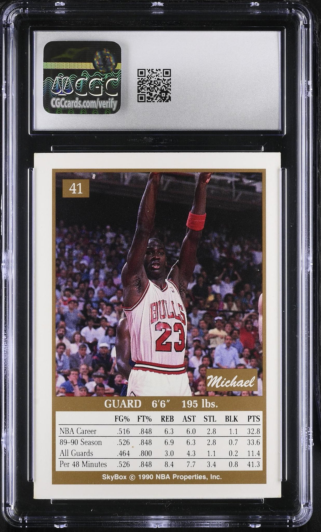 1990 SkyBox #41 Michael Jordan Prototype CGC AA
