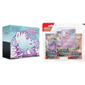 Pokémon TCG: Karmesin & Purpur – Zeitentore Top-Trainer-Box – Windewoge & Pokémon TCG: Karmesin & Purpur – Zeitentore Triangel-Pack – Klonkett (3 Boosterpacks & 1 holografische Promokarte)