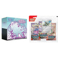 Pokemon TCG: Karmesin & Purpur – Zeitenschmiede Top-Trainer-Box – Furienblitz & TCG: Karmesin & Purpur – Zeitenschmiede Tripack – Horikyu (3 Boosterpacks & 1 holografische Promokarte)