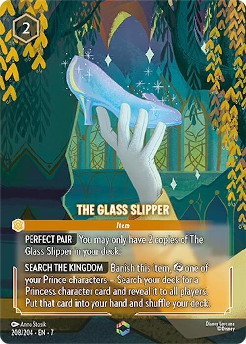 The Glass Slipper (Enchanted) (208/204) (Holofoil) [Archazia's Island]