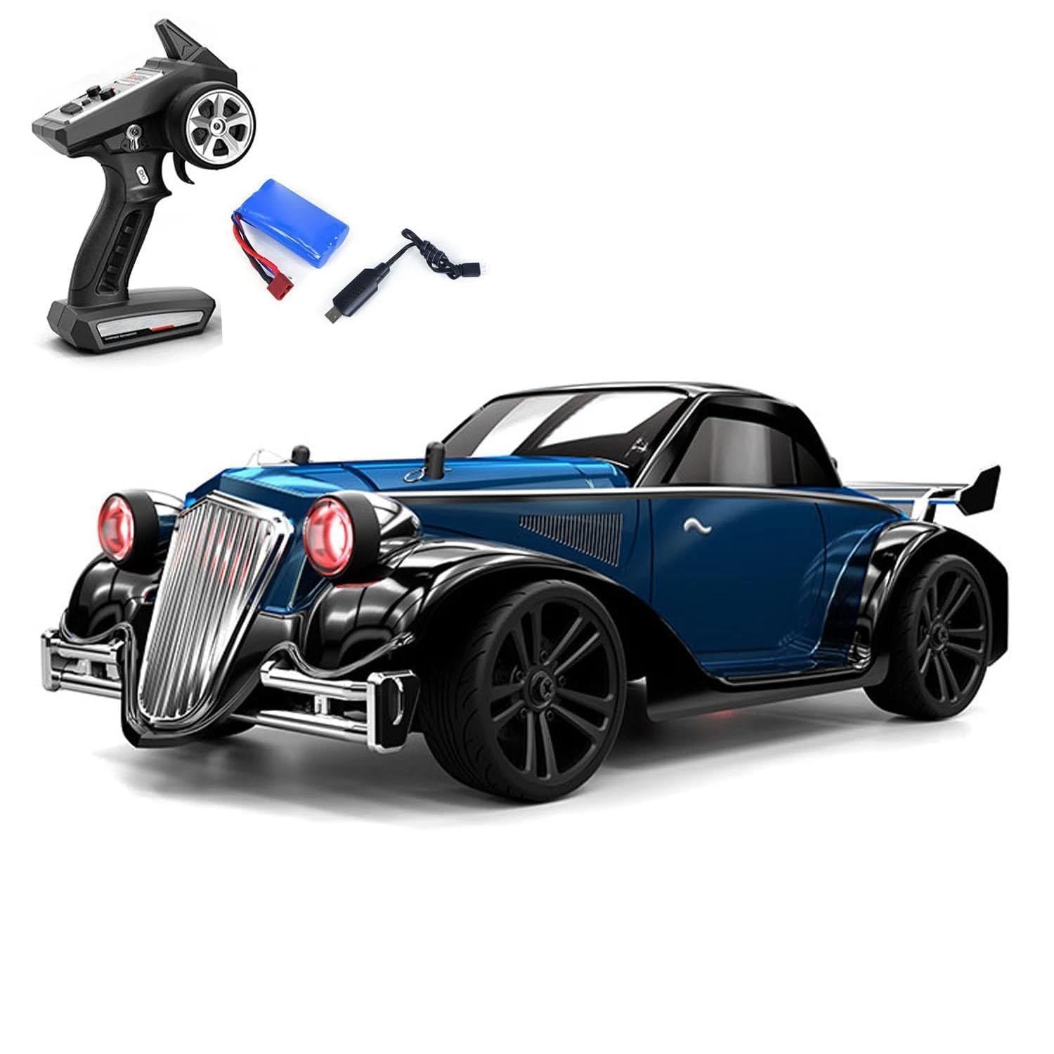 Jet Roy1/16 Fast Rc Cars For Adults, Rc Drift Car, 38Km/H High-Speed 4Wd, Full Proportional Control, 6 Led Light Modes, 1 Rechar