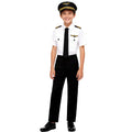 Davsolly Kids Airline Pilot Costume Airline Captain Uniform For Boys Girls Halloween Cosplay Dress Up (Kids Airline Pilot Costum