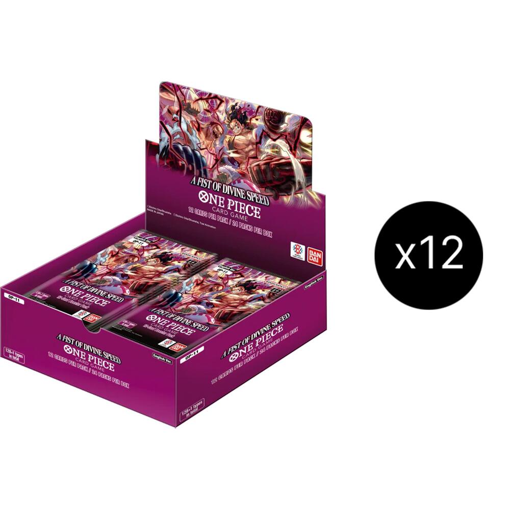 One Piece TCG - A Fist Of Divine Speed English Booster Box Sealed Case of 12 (OP-11)