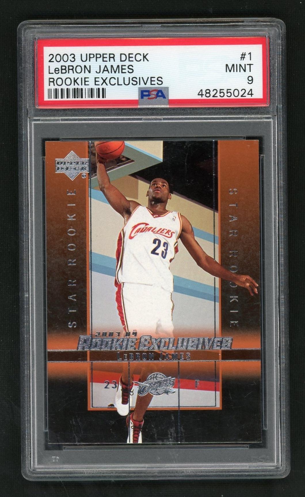 2003 Upper Deck Rookie Exclusives LeBron James #1 PSA 9