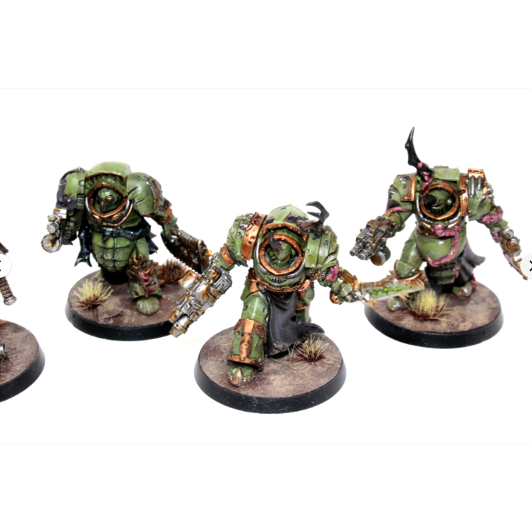 Warhammer Death Guard Blightlord Terminators Well Painted SH1