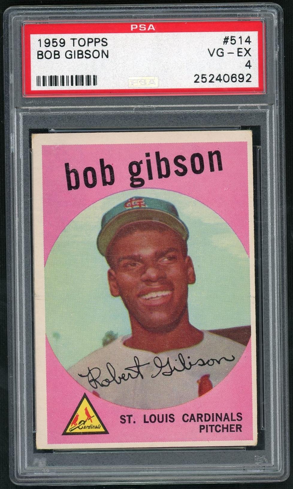 1959 Topps Bob Gibson #514 PSA 4