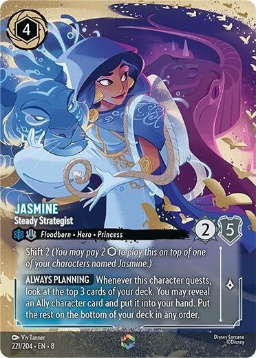 Jasmine - Steady Strategist (Enchanted) (221/204) (Holofoil) [Reign of Jafar]