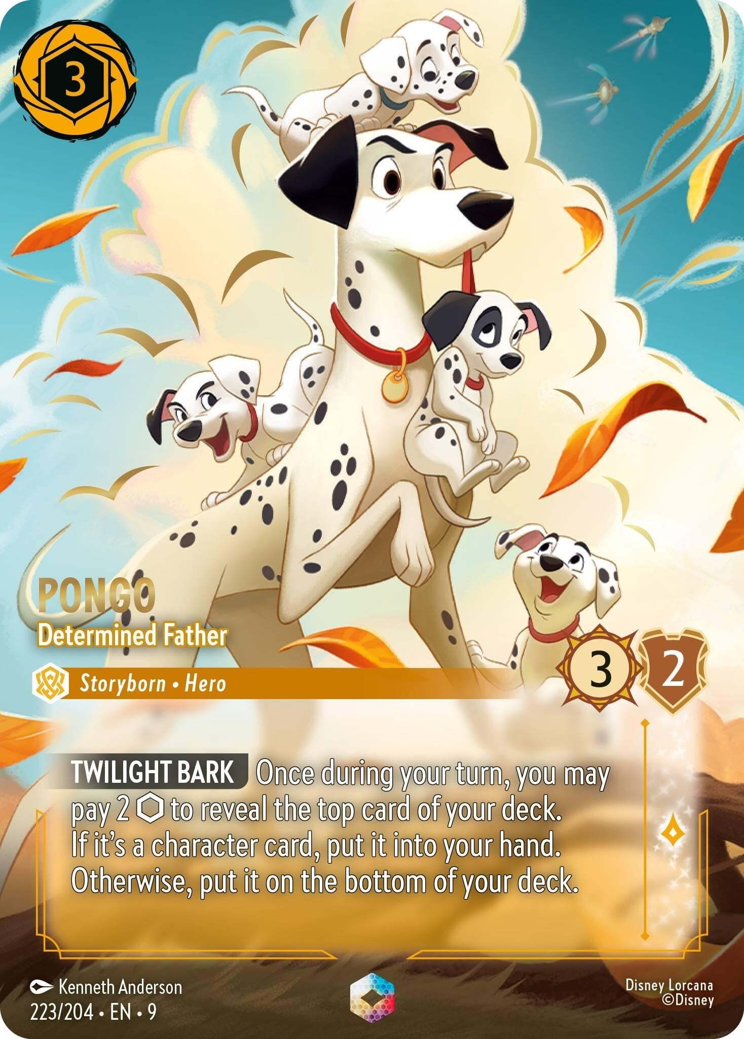Pongo - Determined Father (Enchanted) (223/204) (Holofoil) [Fabled]