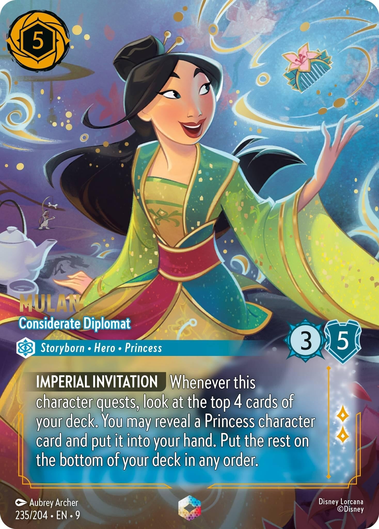 Mulan - Considerate Diplomat (Enchanted) (235/204) (Holofoil) [Fabled]