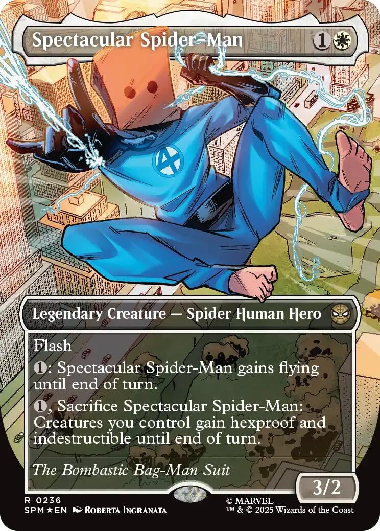 Spectacular Spider-Man (0236) (Borderless) (Textured Foil) (236) (Foil) [Marvel's Spider-Man]