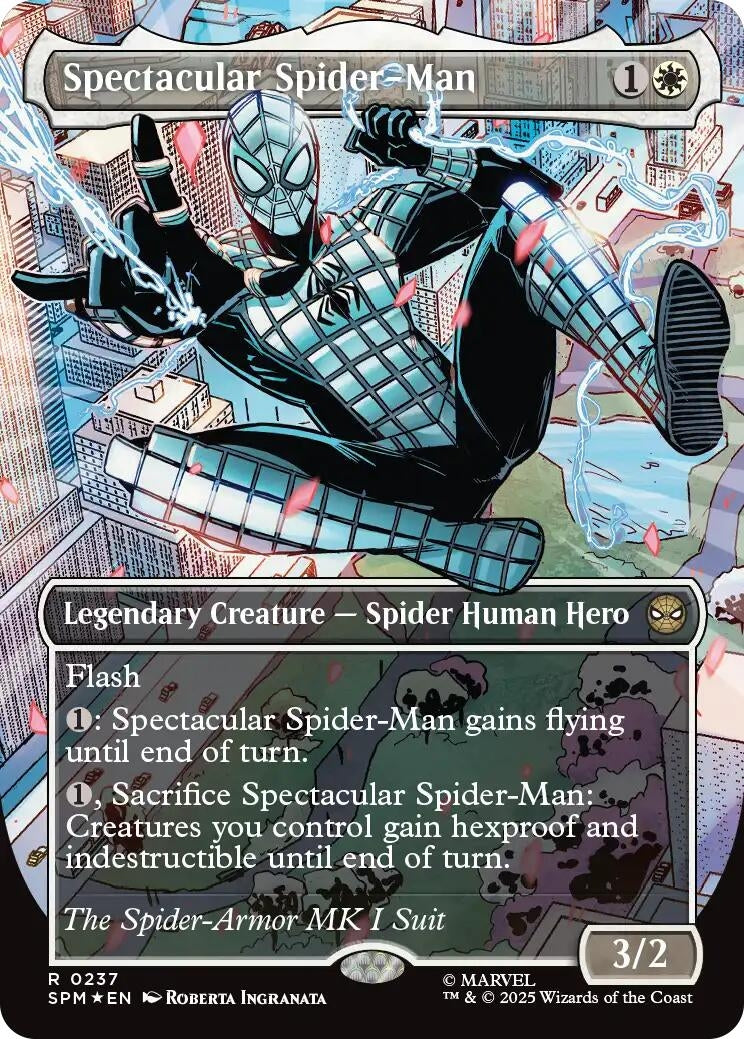 Spectacular Spider-Man (0237) (Borderless) (Textured Foil) (237) (Foil) [Marvel's Spider-Man]