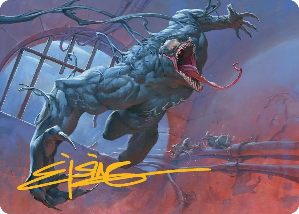 Venom, Evil Unleashed Art Card (Gold-Stamped Signature) (12)
