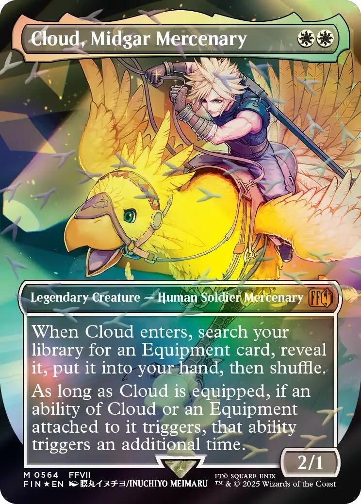 Cloud, Midgar Mercenary (Borderless) (Chocobo Track Foil) (564)