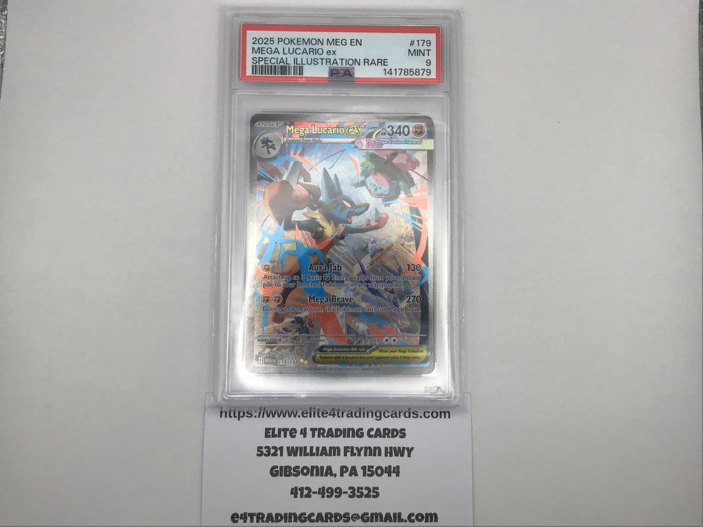 Mega Lucario Ex #179 Pokemon Mega Evolution (PSA 9)