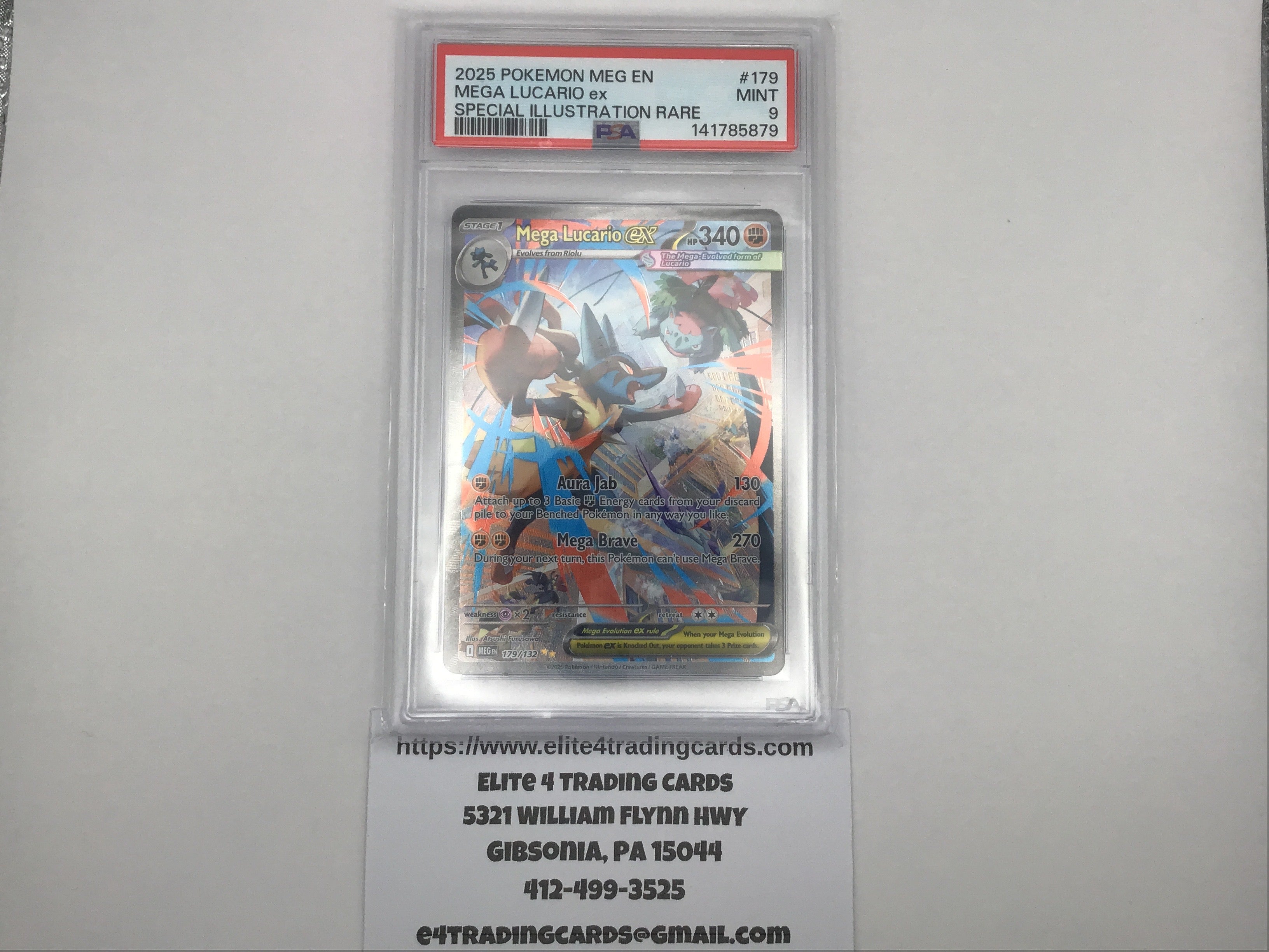 Mega Lucario Ex #179 Pokemon Mega Evolution (PSA 9)