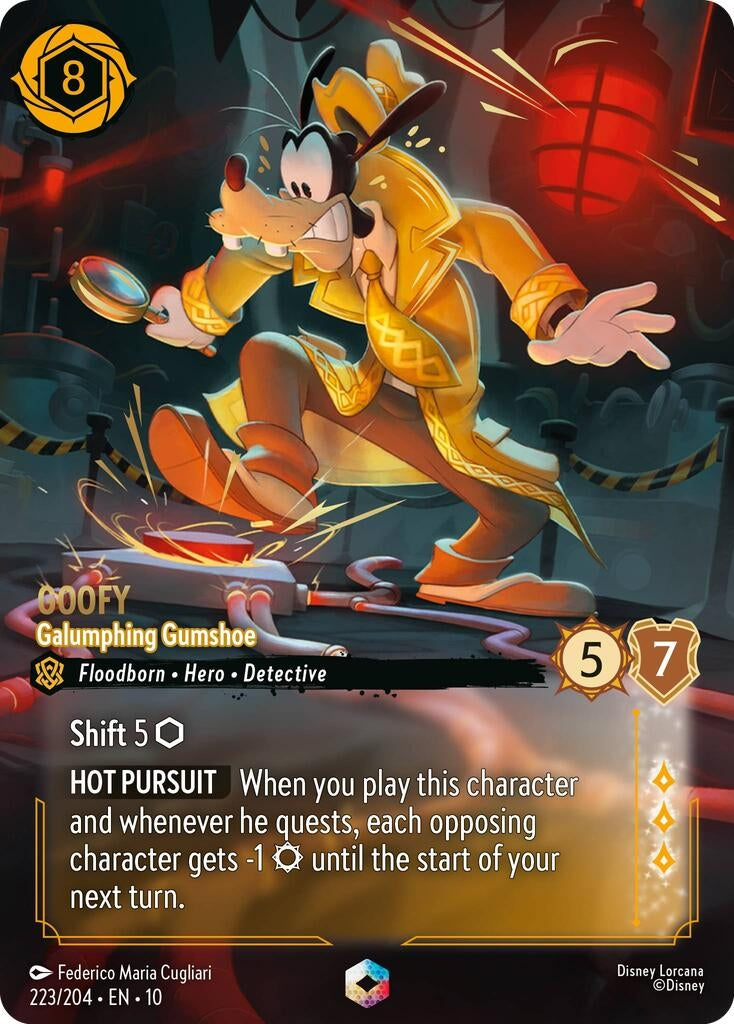 Goofy - Galumphing Gumshoe (Enchanted) (223/204) (Holofoil) [Whispers in the Well]