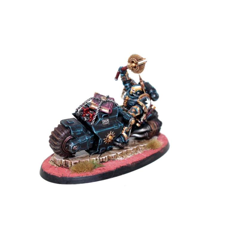 Warhammer Space Marines Chaplain on Bike Well Painted JYS93