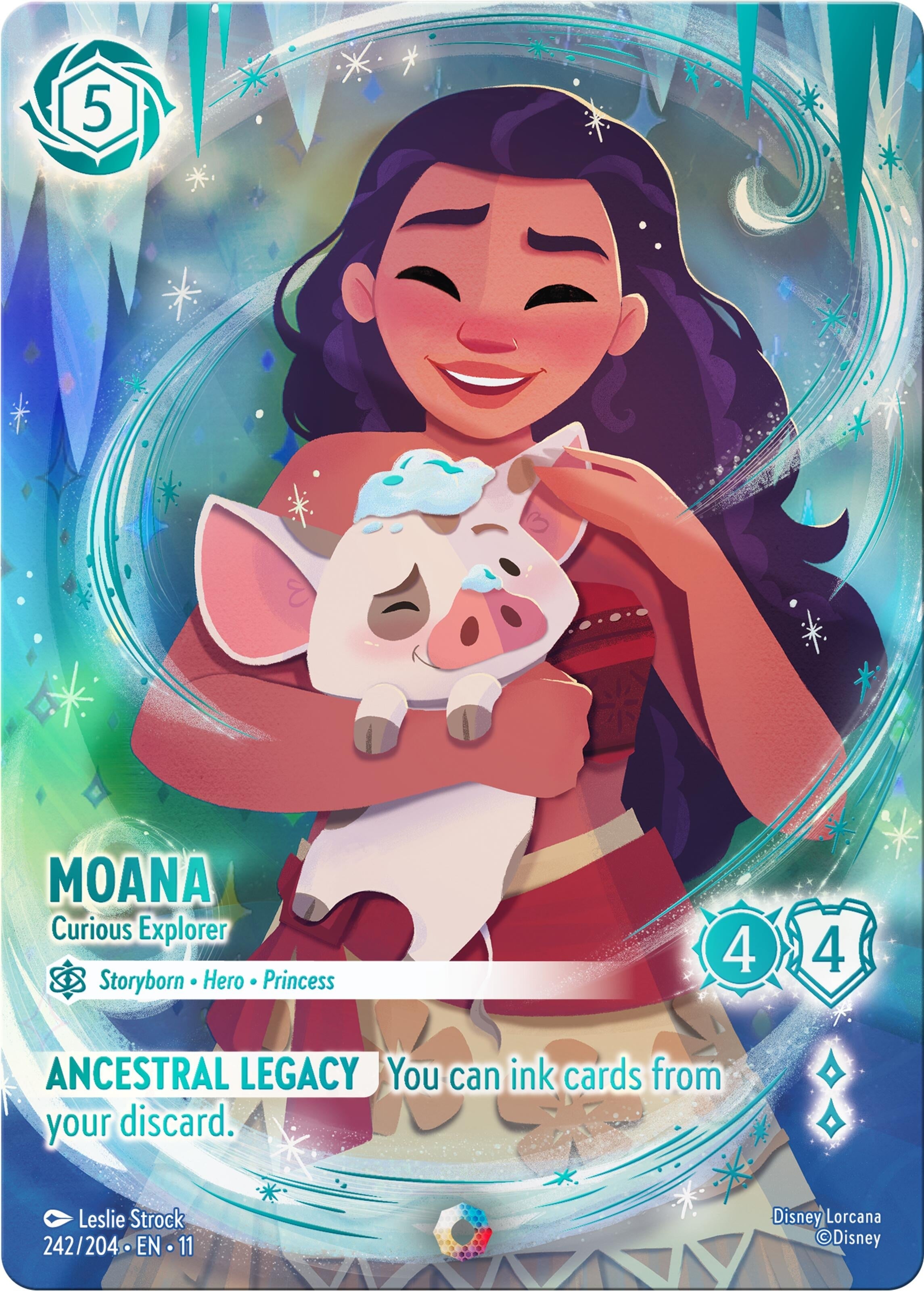 Moana - Curious Explorer (Iconic) (242/204) (Holofoil) [Winterspell]