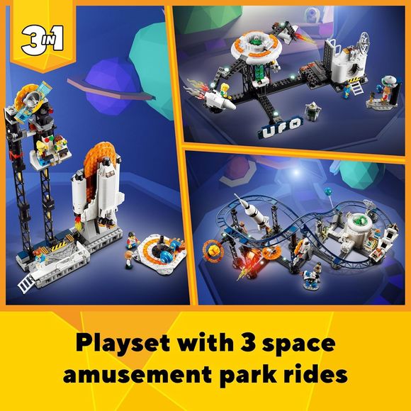 LEGO Creator 31142 3 in 1 Space Roller Coaster Building Kit