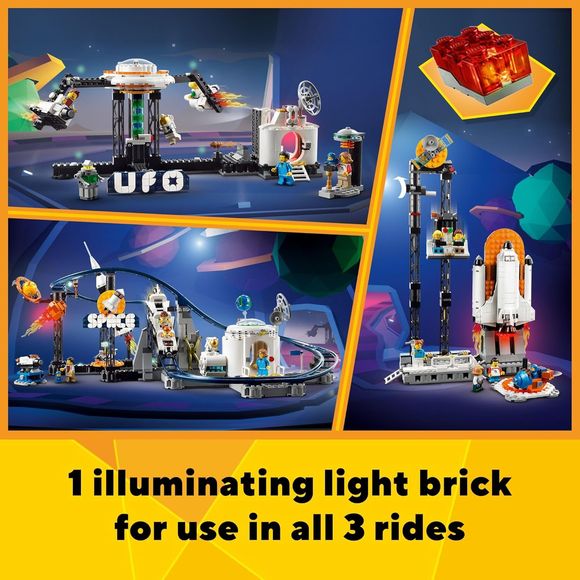LEGO Creator 31142 3 in 1 Space Roller Coaster Building Kit