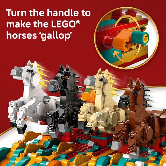 LEGO 80119 Lunar New Year Galloping Horses Canvas Year of the Horse Building Kit