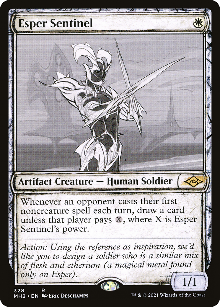 FOIL Esper Sentinel (Showcase) (MH2-328) - Modern Horizons 2 - Magic The Gathering