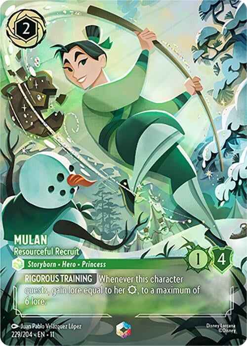 Mulan - Resourceful Recruit (Enchanted) (229/204) (Holofoil) [Winterspell]