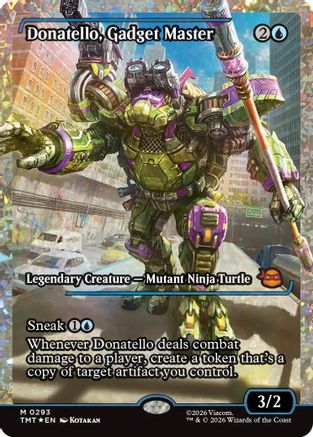 FOIL Donatello, Gadget Master (Showcase) (Fracture Foil) (TMT-293) - Teenage Mutant Ninja Turtles - Magic The Gathering