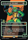 FOIL Michelangelo, the Heart (0092) (Borderless) (Surge Foil) (TMC-092) - Commander: Teenage Mutant Ninja Turtles - Magic The Gathering