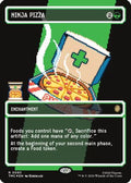FOIL Ninja Pizza (Borderless) (Surge Foil) (TMC-093) - Commander: Teenage Mutant Ninja Turtles - Magic The Gathering
