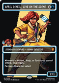 FOIL April O'Neil, Live on the Scene (Borderless) (Surge Foil) (TMC-084) - Commander: Teenage Mutant Ninja Turtles - Magic The Gathering