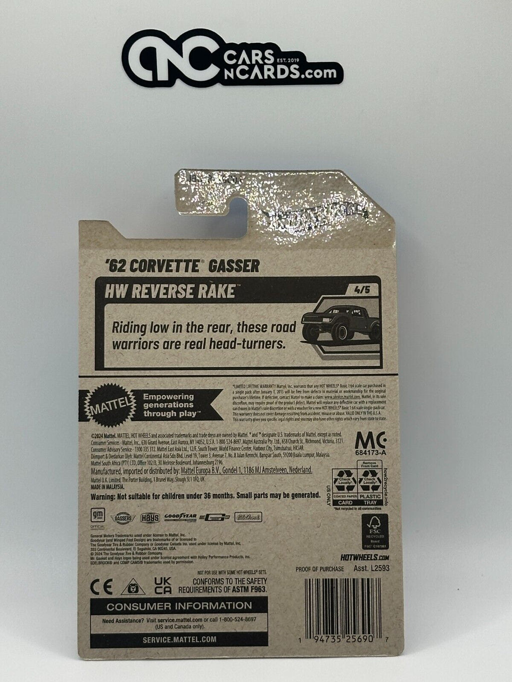 2025 Hot Wheels RLC Factory Sealed '62 Corvette Gasser Super Treasure Hunt