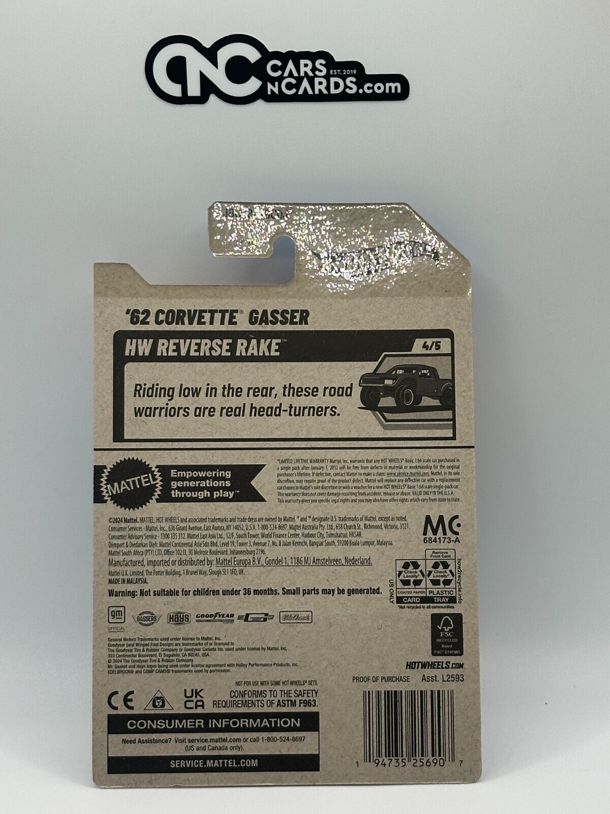 2025 Hot Wheels RLC Factory Sealed '62 Corvette Gasser Super Treasure Hunt