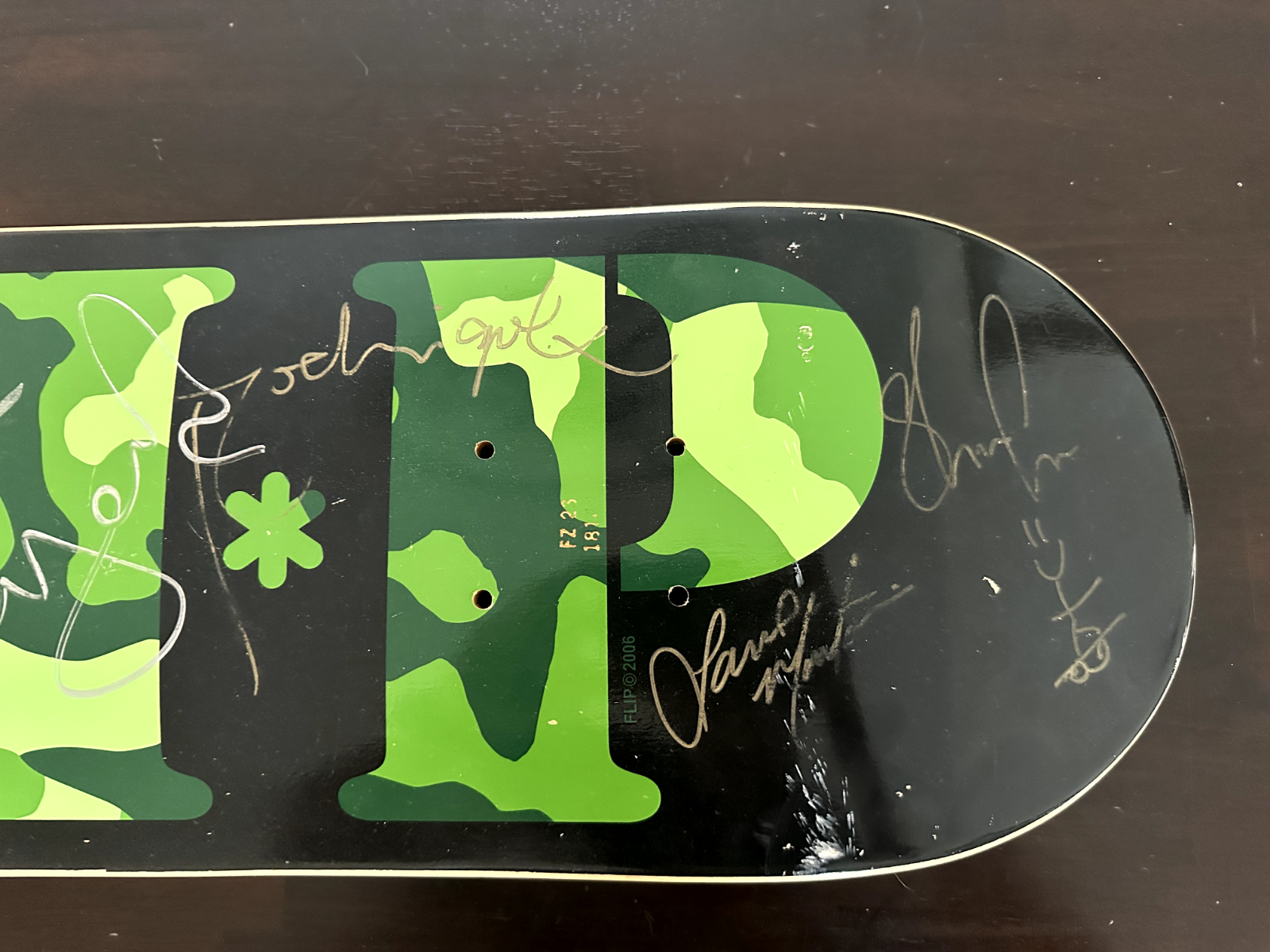 SHANE CROSS ALI BOULALA FLIP TEAM Autographed Skateboard 2006 Tour Canada