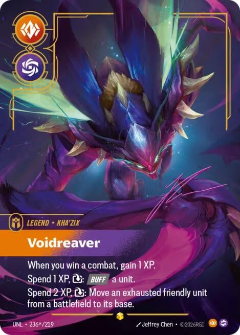 Kha'Zix - Voidreaver (Signature) (236*/219) (Foil) [Unleashed]