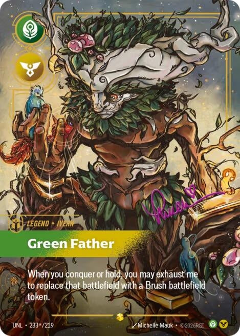 Ivern - Green Father (Signature) (233*/219) (Foil) [Unleashed]
