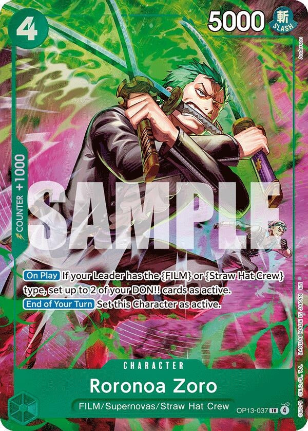 Roronoa Zoro (OP13-037) (OP13-037) (Foil) [Adventure on Kami's Island]