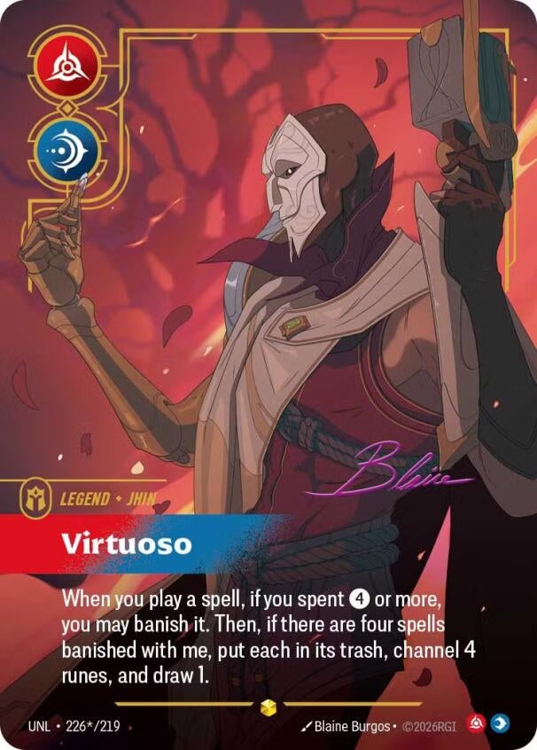 Jhin - Virtuoso (Signature) (226*/219) (Foil) [Unleashed]