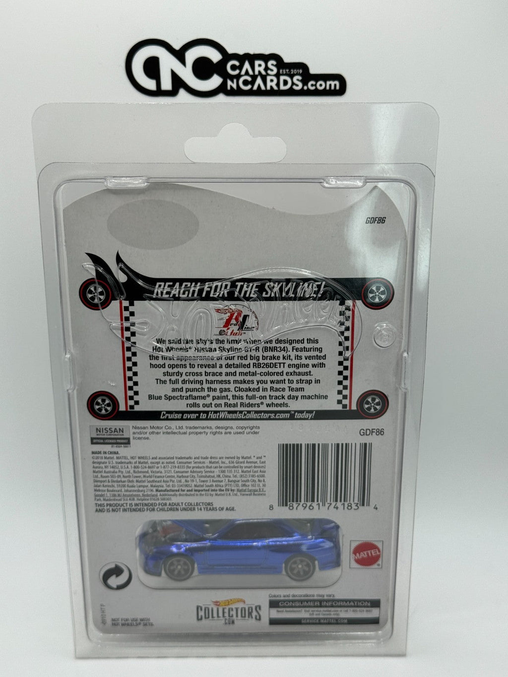 2019 Hot Wheels RLC Blue Nissan Skyline GT-R (BNR34) RARE Sample No Sticker