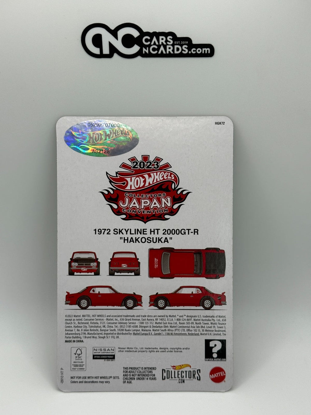 2023 Hot Wheels 24th Annual Collectors Japan Convention Skyline 2000 GT-R Left