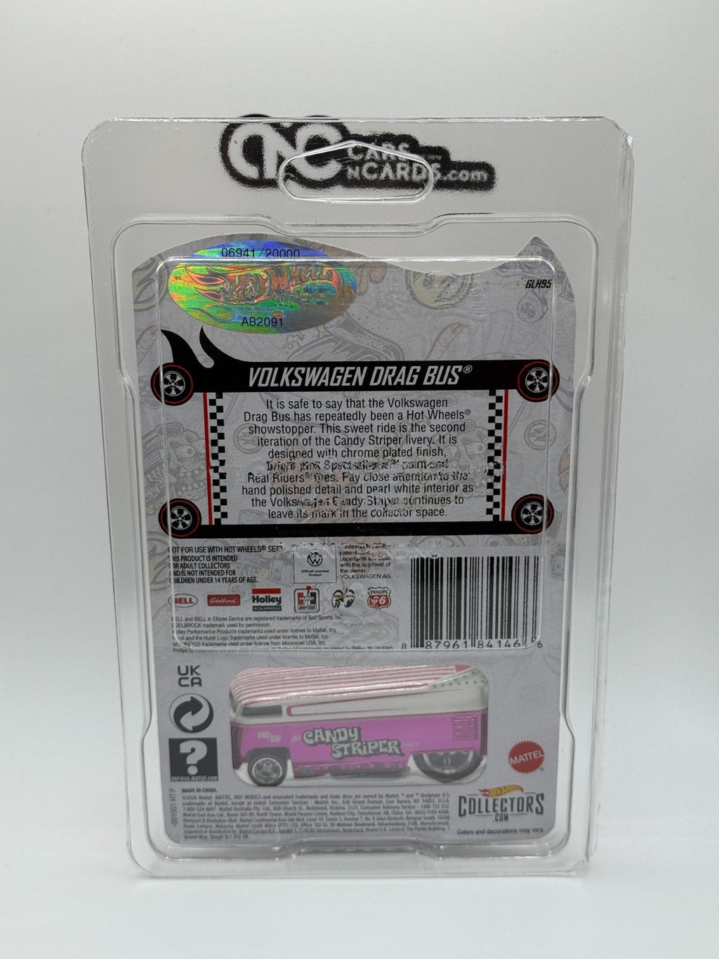 2021 Hot Wheels RLC Candy Striper Volkswagen Drag Bus Pink 06941/20000