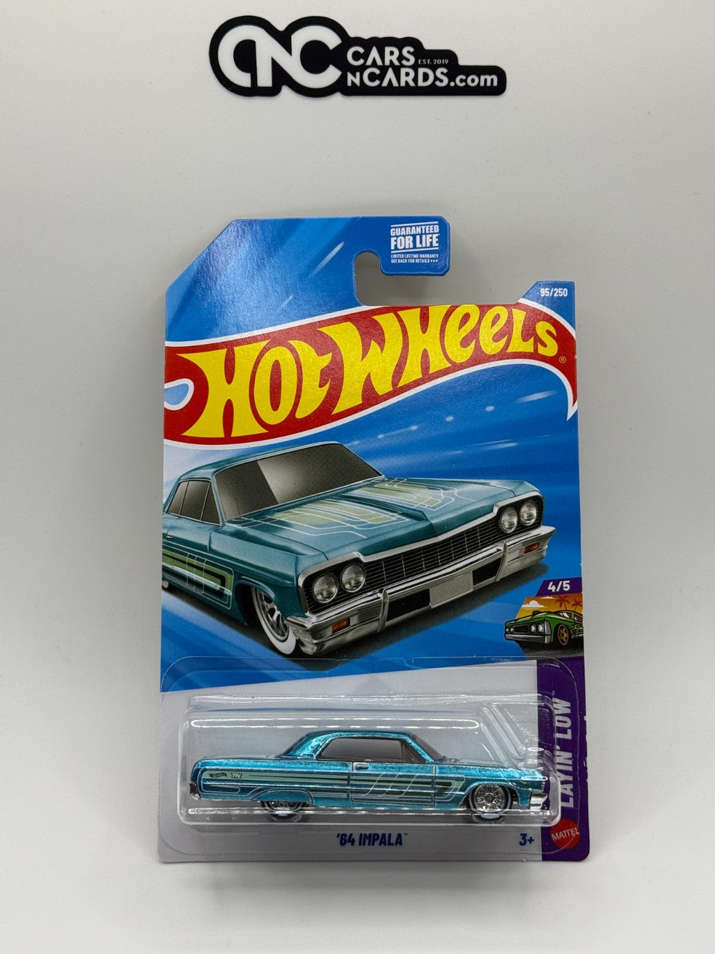 2026 Hot Wheels Layin' Low '64 Impala Super Treasure Hunt With Protector