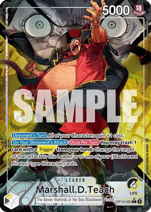 Marshall.D.Teach (Alternate Art) OP16-080 L The Time of Battle  Foil