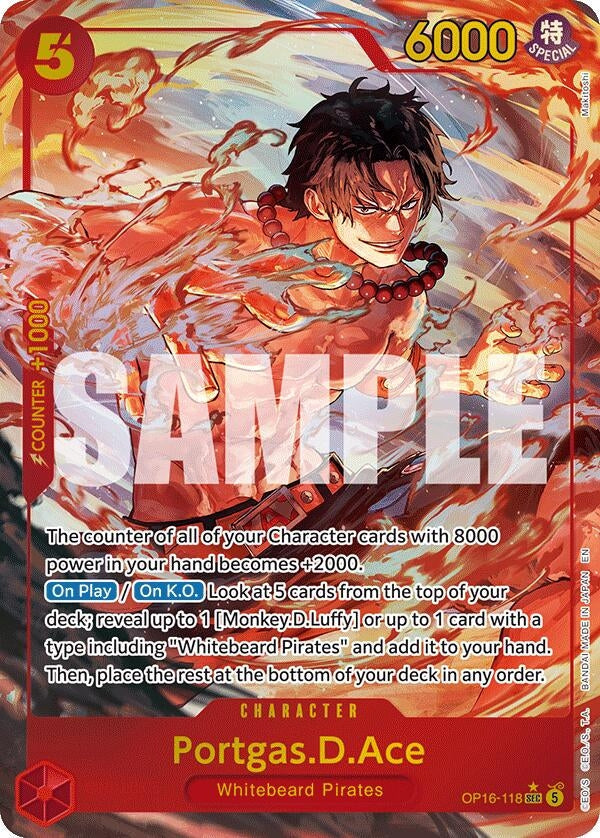 Portgas.D.Ace (118) (Alternate Art) (OP16-118) (Foil) [The Time of Battle]