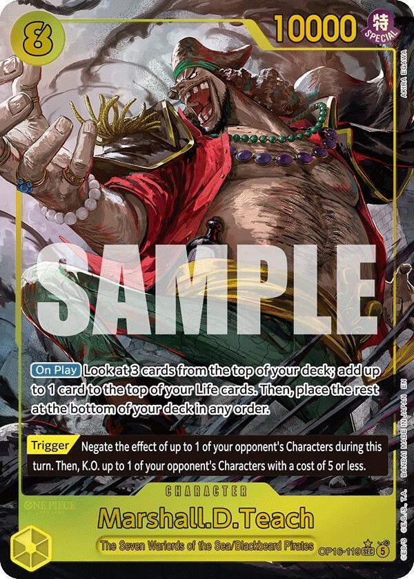 Marshall.D.Teach (119) (Alternate Art) (OP16-119) (Foil) [The Time of Battle]